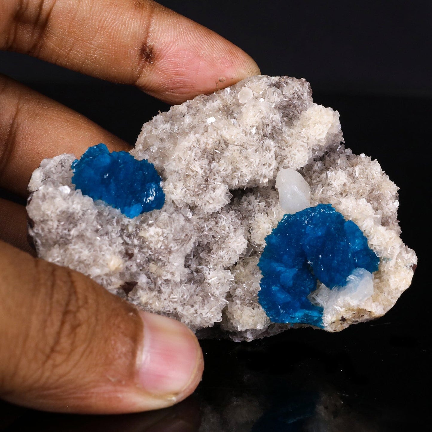 Cavansite on Heulandite (Rare Find) Natural Mineral Specimen # B 6849 Cavansite Superb Minerals