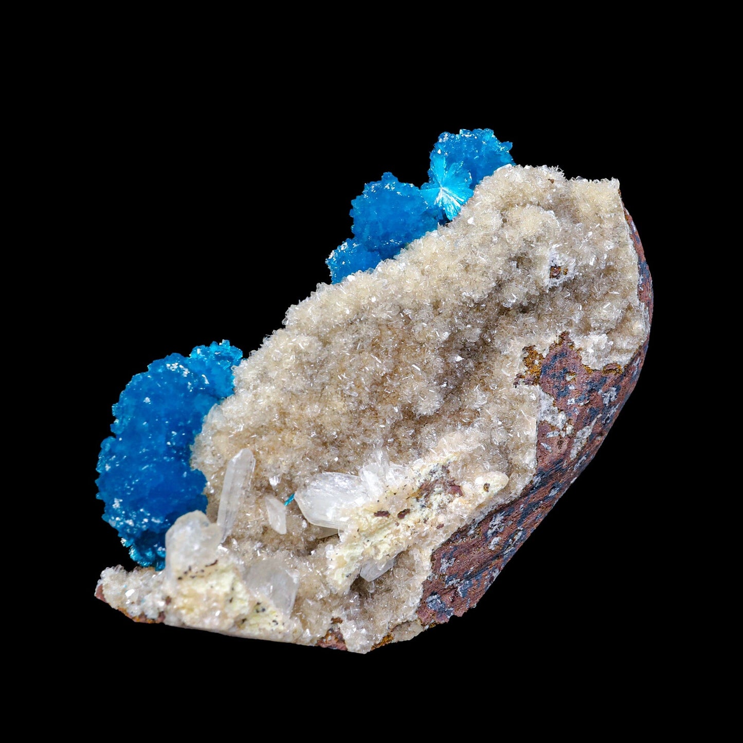 Cavansite on Heulandite (Rare Find) Natural Mineral Specimen USA # B 6926 Cavansite Superb Minerals