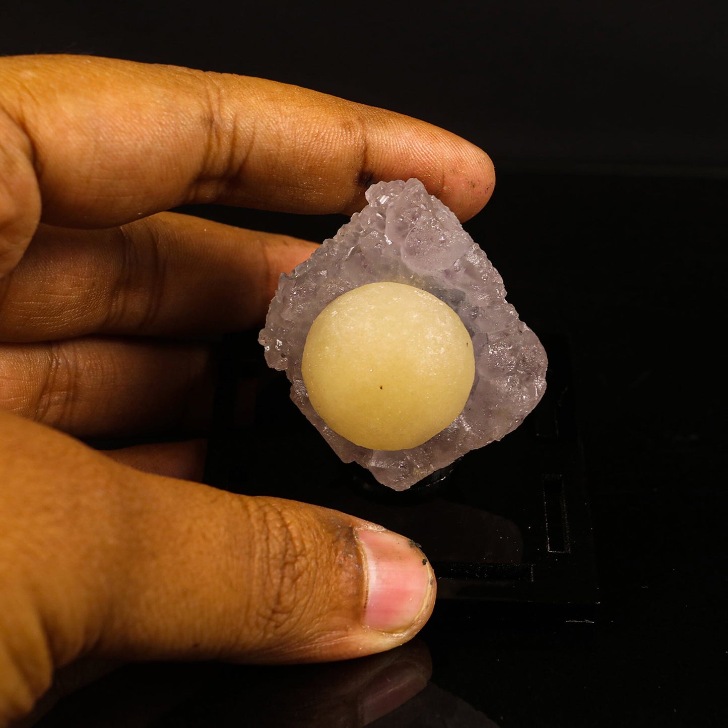Fluorite Botridoal on Amethyst Natural Mineral Specimen # B 6816 Fluorite Superb Minerals