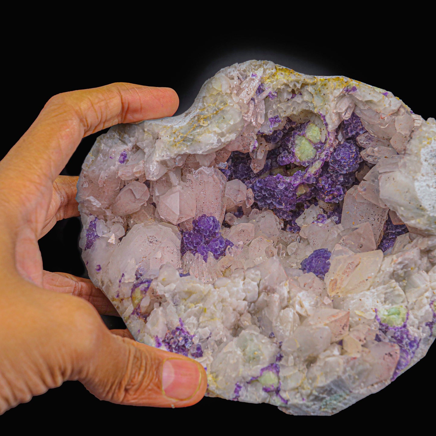 Fluorite With Quartz Natural Mineral Specimen # B 6860