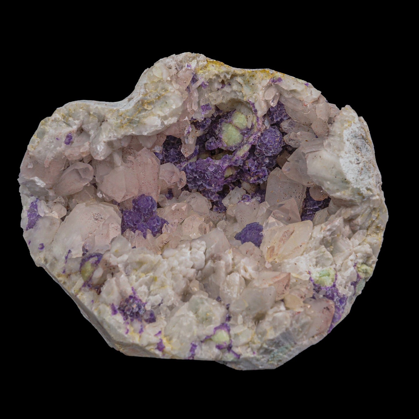 Fluorite With Quartz Natural Mineral Specimen # B 6860