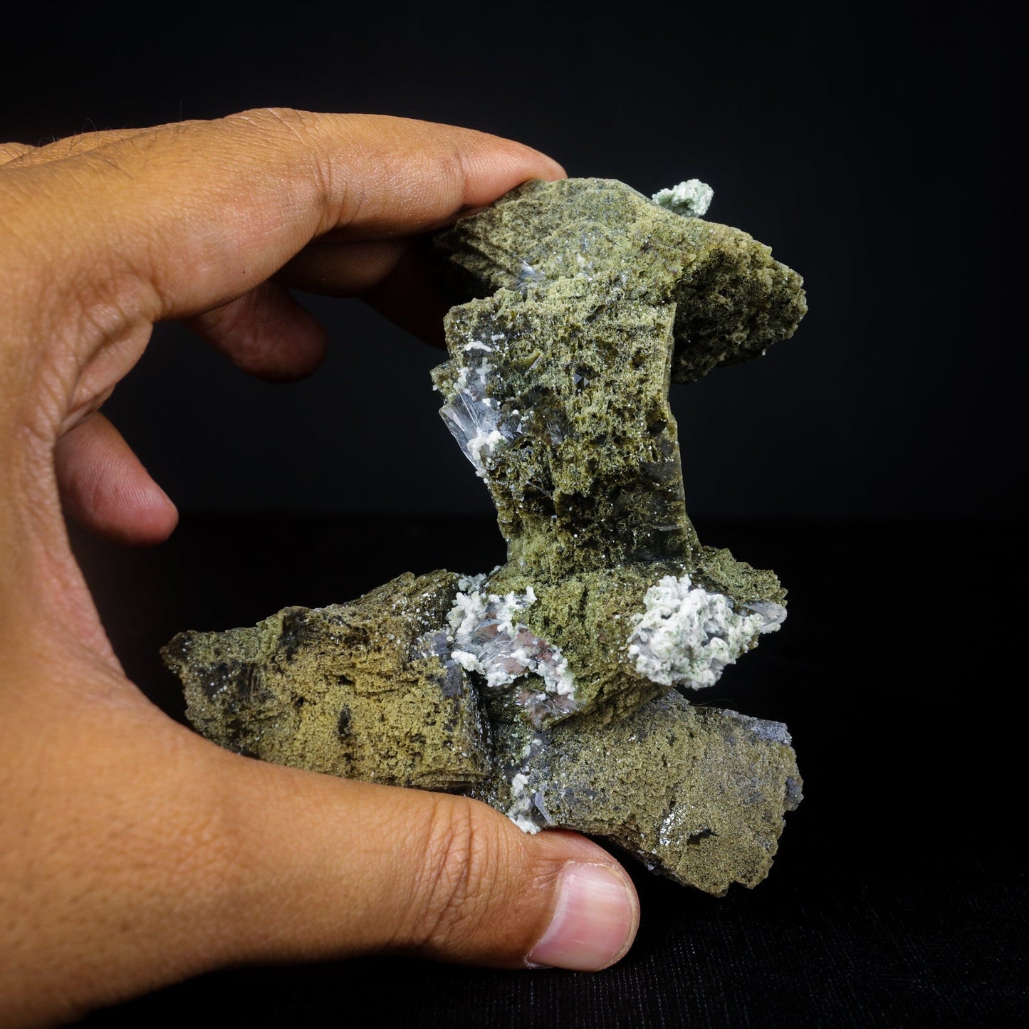 Green Heulandite Natural Mineral Specimen # B 7015