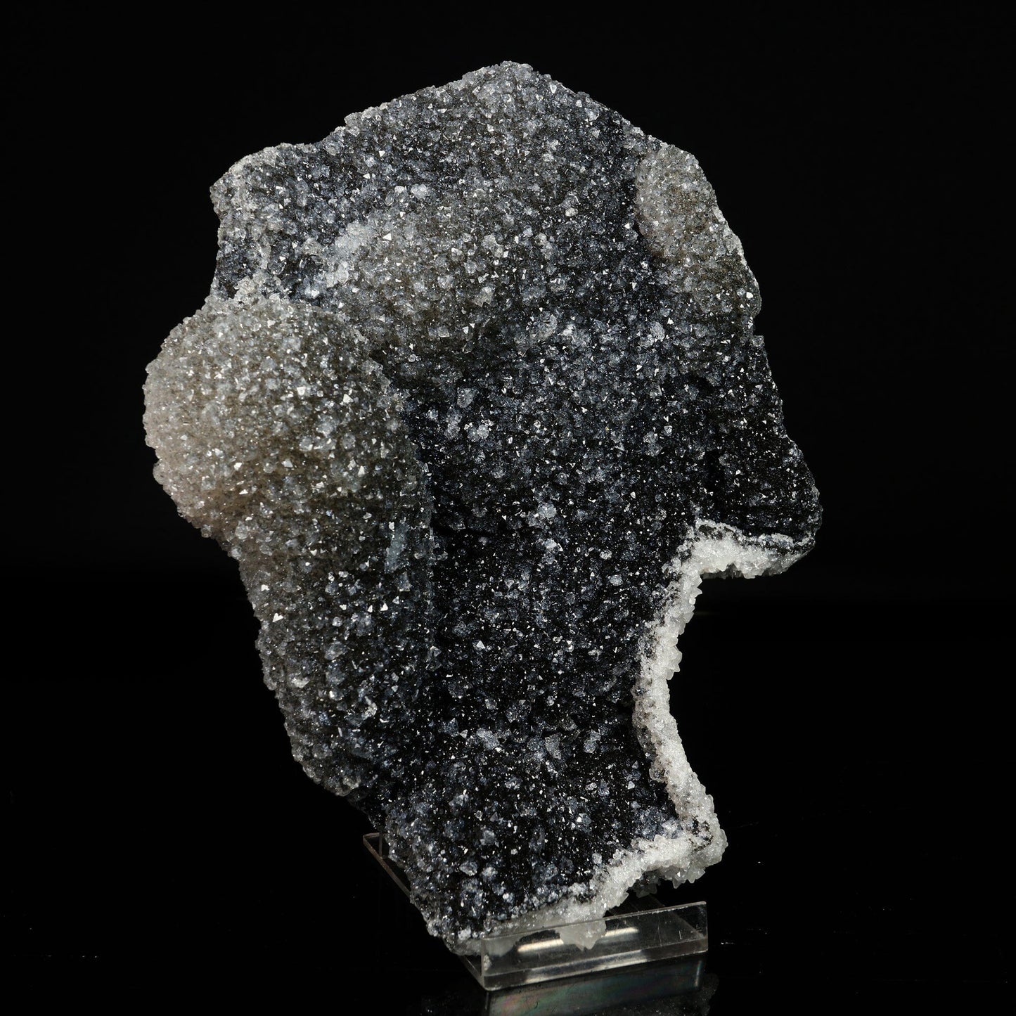 Huge Floter Apophyllite with Black Chalcedony Natural Mineral Specimen # B 6778 Apophyllite Superb Minerals 