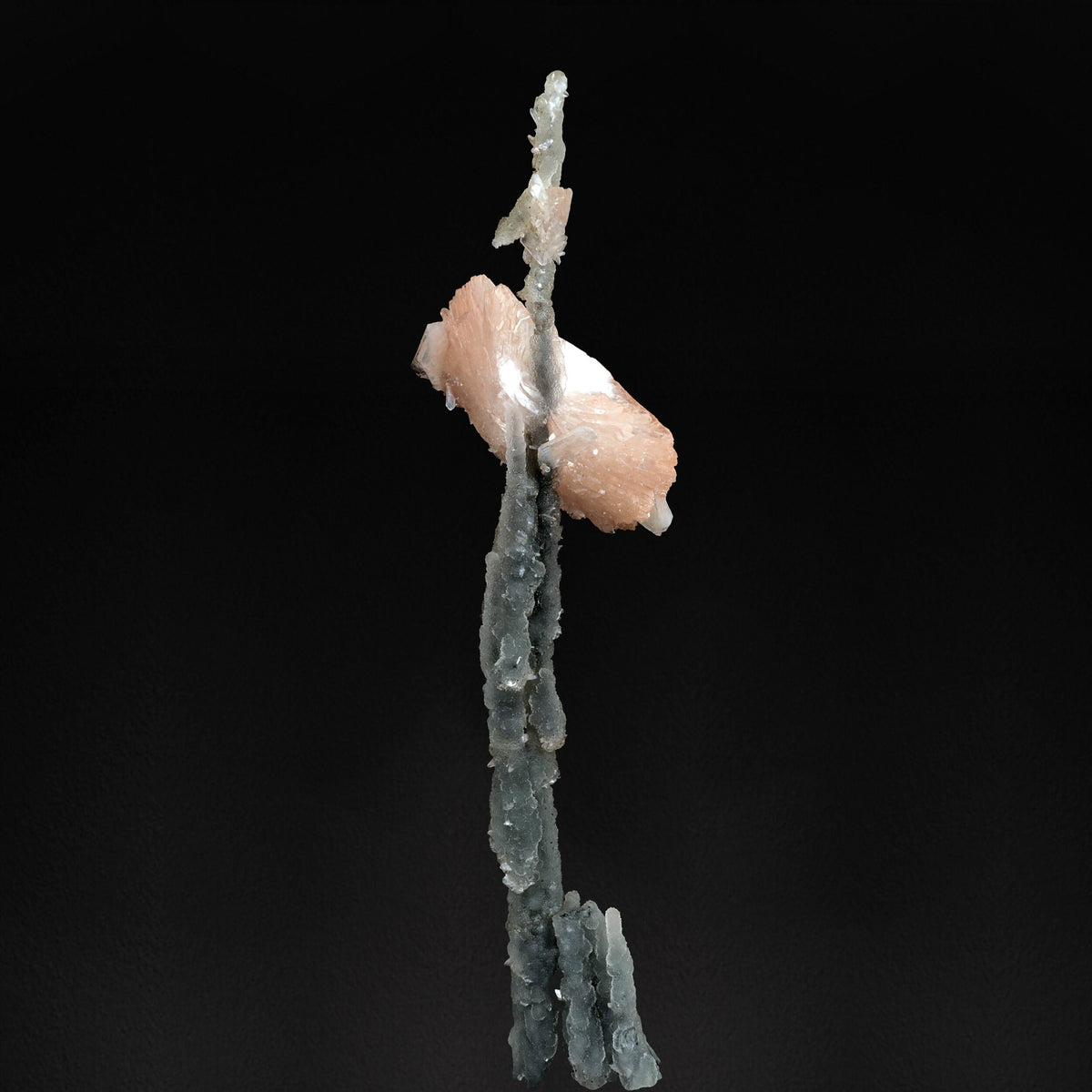 Heulandite on Chalcedony with Stilbite - #20T07
