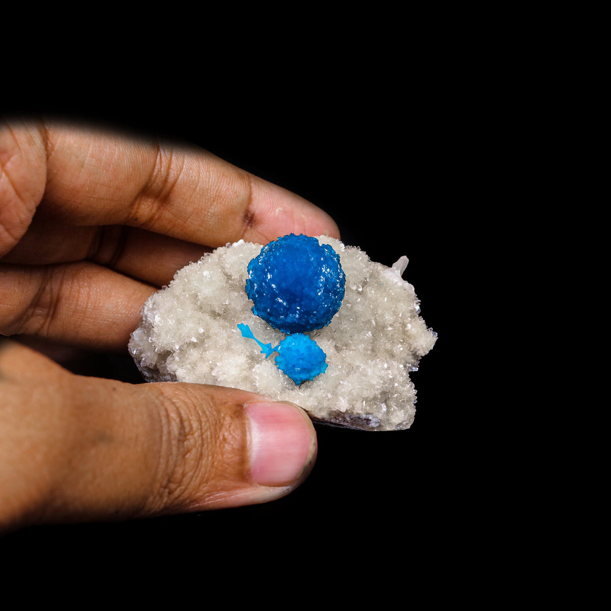 Cavansite on Heulandite (Rare Find) Natural Mineral Specimen # B 6916