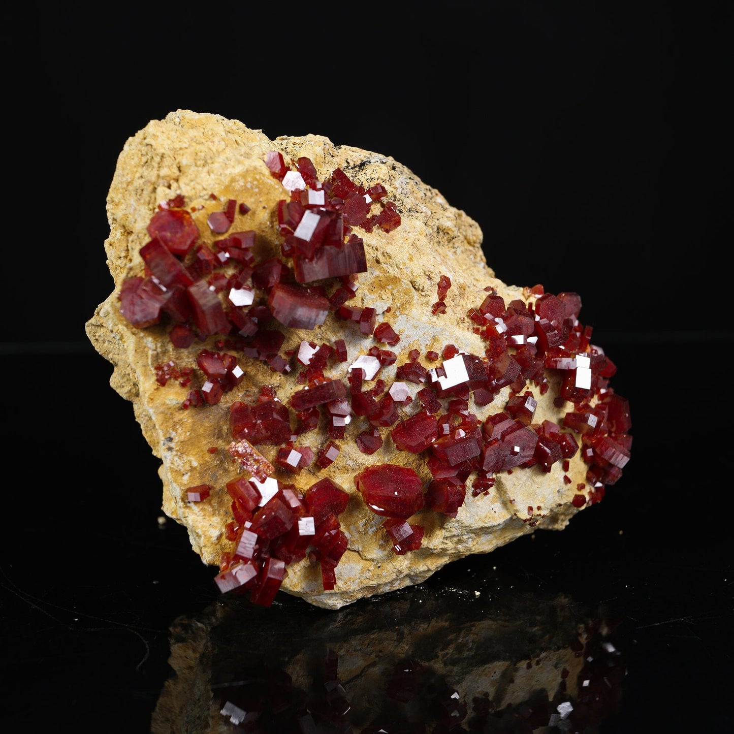 Lustrous Red Vanadinite - Natural Raw Mineral Specimen from Mibladen, Morocco # B 7201 Vanadinite Superb Minerals