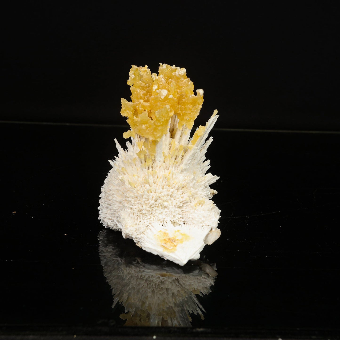 New Find Calcite Layer on Scolecite Natural Mineral Specimen # B 6785 Calcite Superb Minerals 