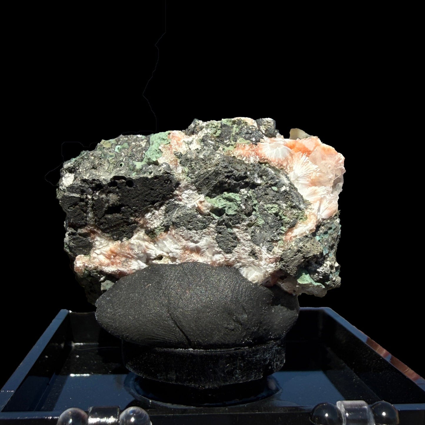 Orange Thomsonite with Mesolite Natural Mineral Specimen from Madhya Pradesh # DKT88 Thomsonite Superb Minerals