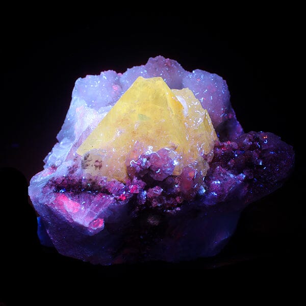 Powellite with Stilbite Rare Find Natural Mineral Specimen # B 7055 Powellite Superb Minerals