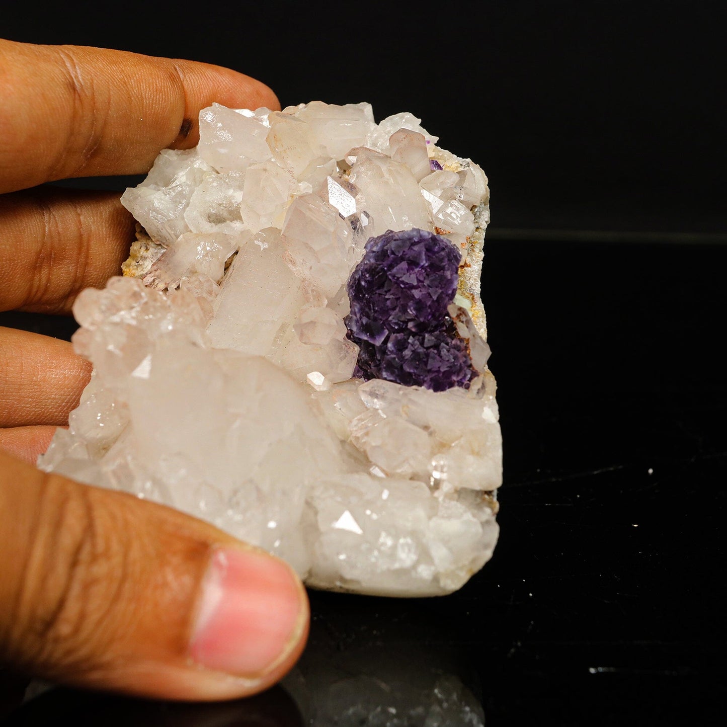 Rare Blue Fluorite with Quartz Natural Mineral Specimen # B 6757 Fluorite Superb Minerals