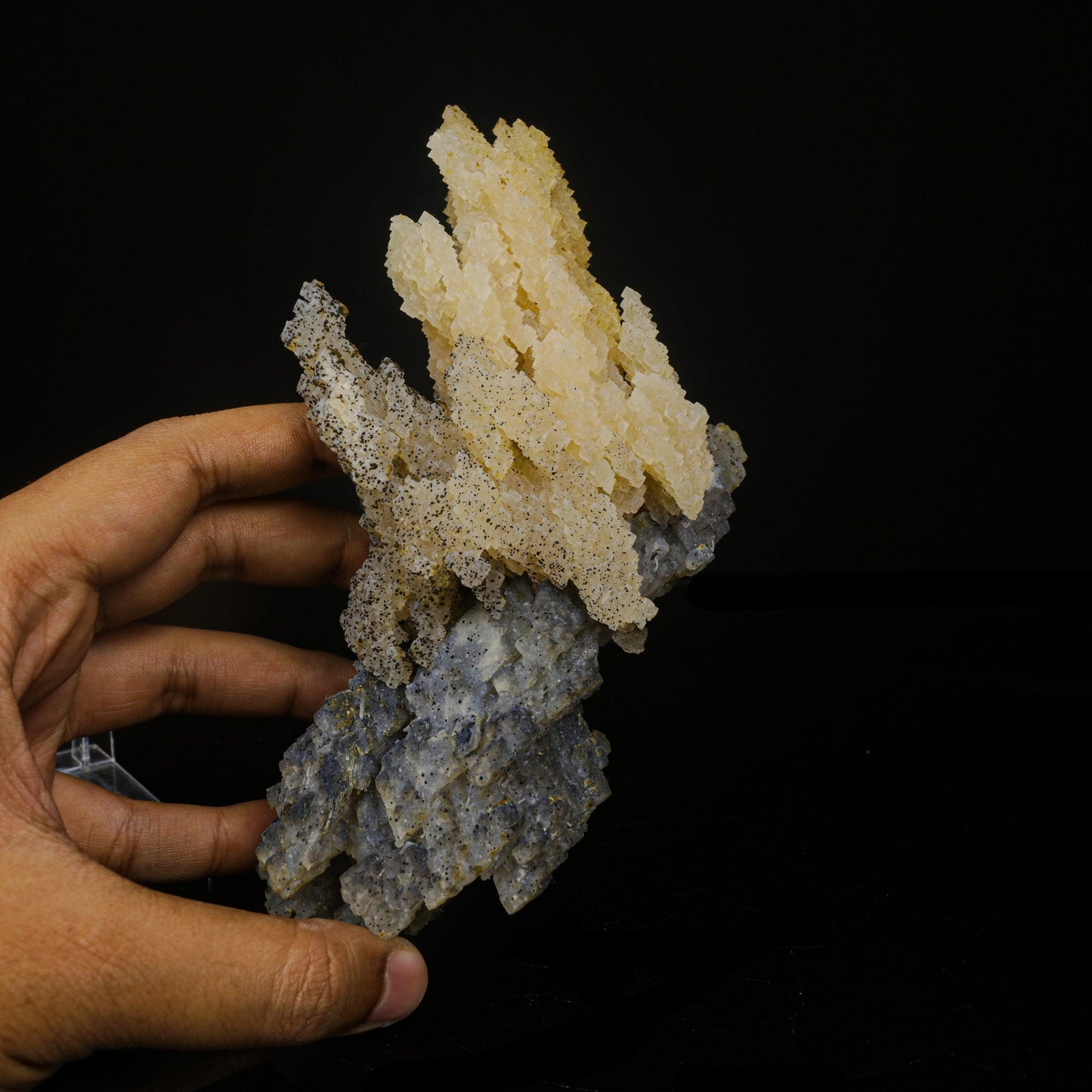 Rare Calcite with Chalcedony | Unique Indian Mineral Formation# B 7080
