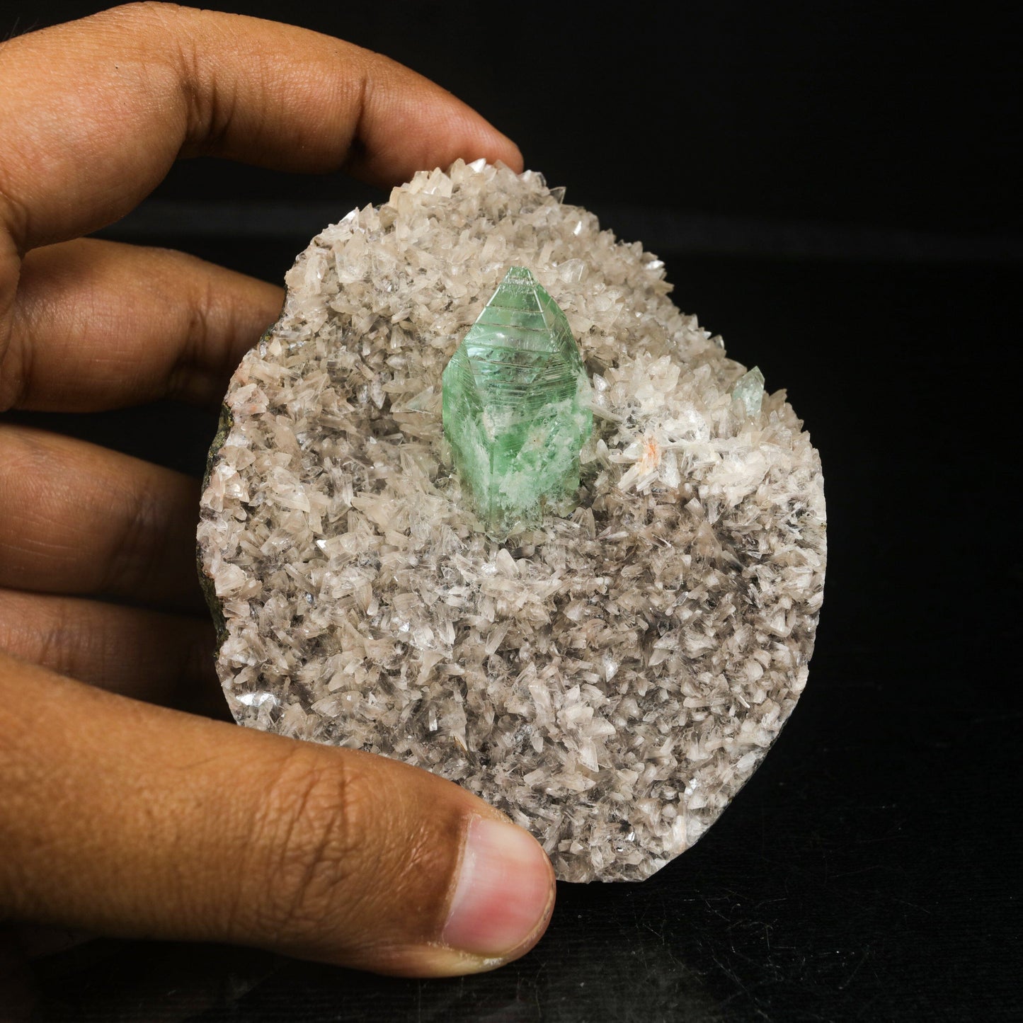 Rare Green Apophyllite with Heulandite Natural Mineral Specimen # B 7054 Apophyllite Superb Minerals