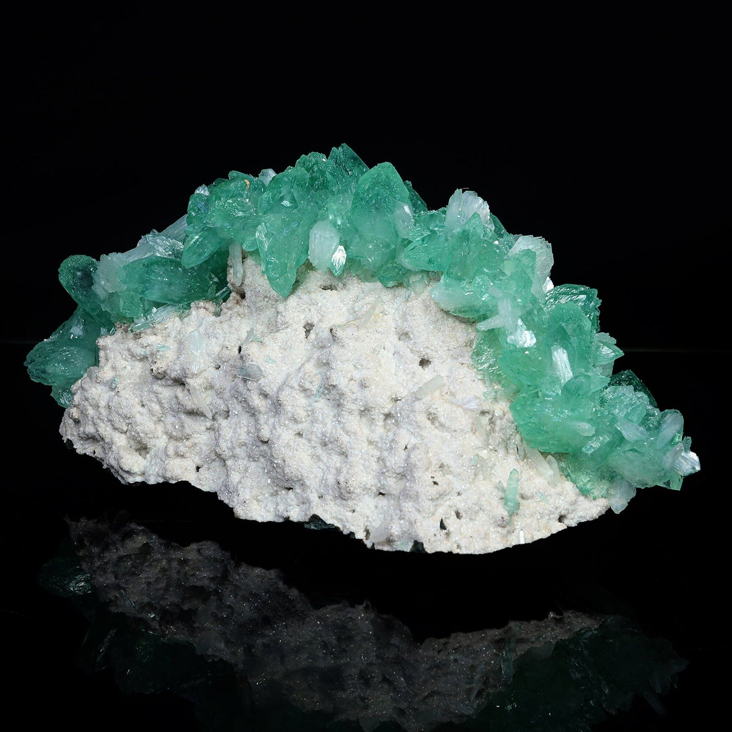 Rare Green Apophyllite with Mordenite Natural Mineral Specimen #TC24-16 Apophyllite Superb Minerals