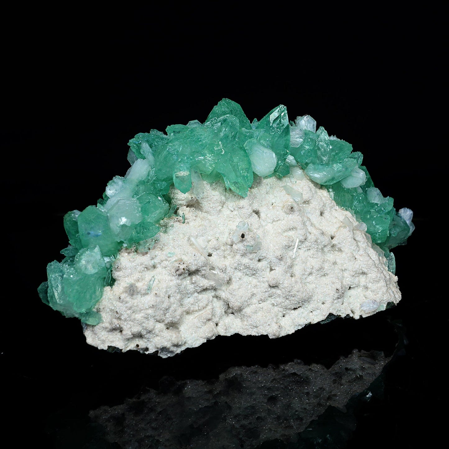Rare Green Apophyllite with Mordenite Natural Mineral Specimen #TC24-16 Apophyllite Superb Minerals