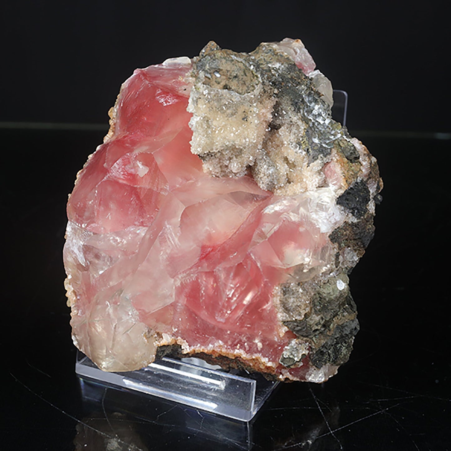 Rare Huge Moldy Raspberry Calcite with Mesolite Natural Mineral Specimen. # 7042