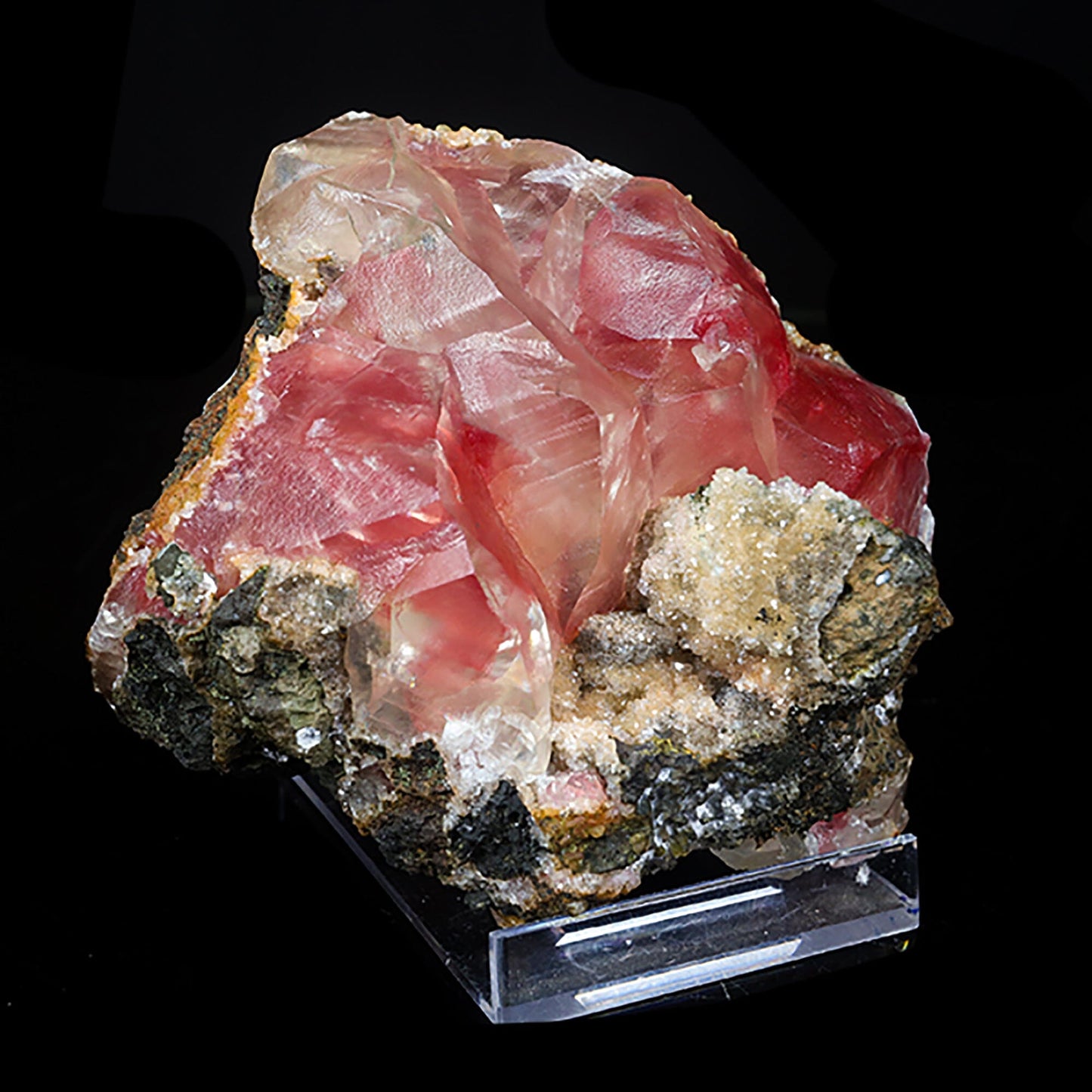 Rare Huge Moldy Raspberry Calcite with Mesolite Natural Mineral Specimen. # 7042