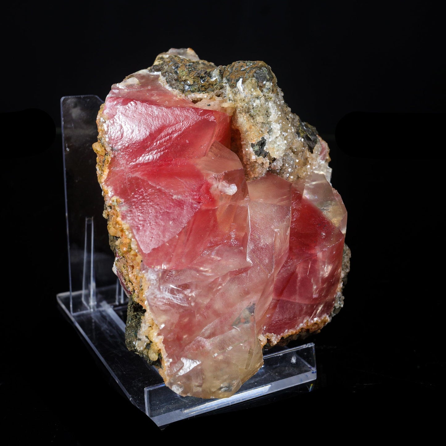 Rare Huge Moldy Raspberry Calcite with Mesolite Natural Mineral Specimen. # 7042