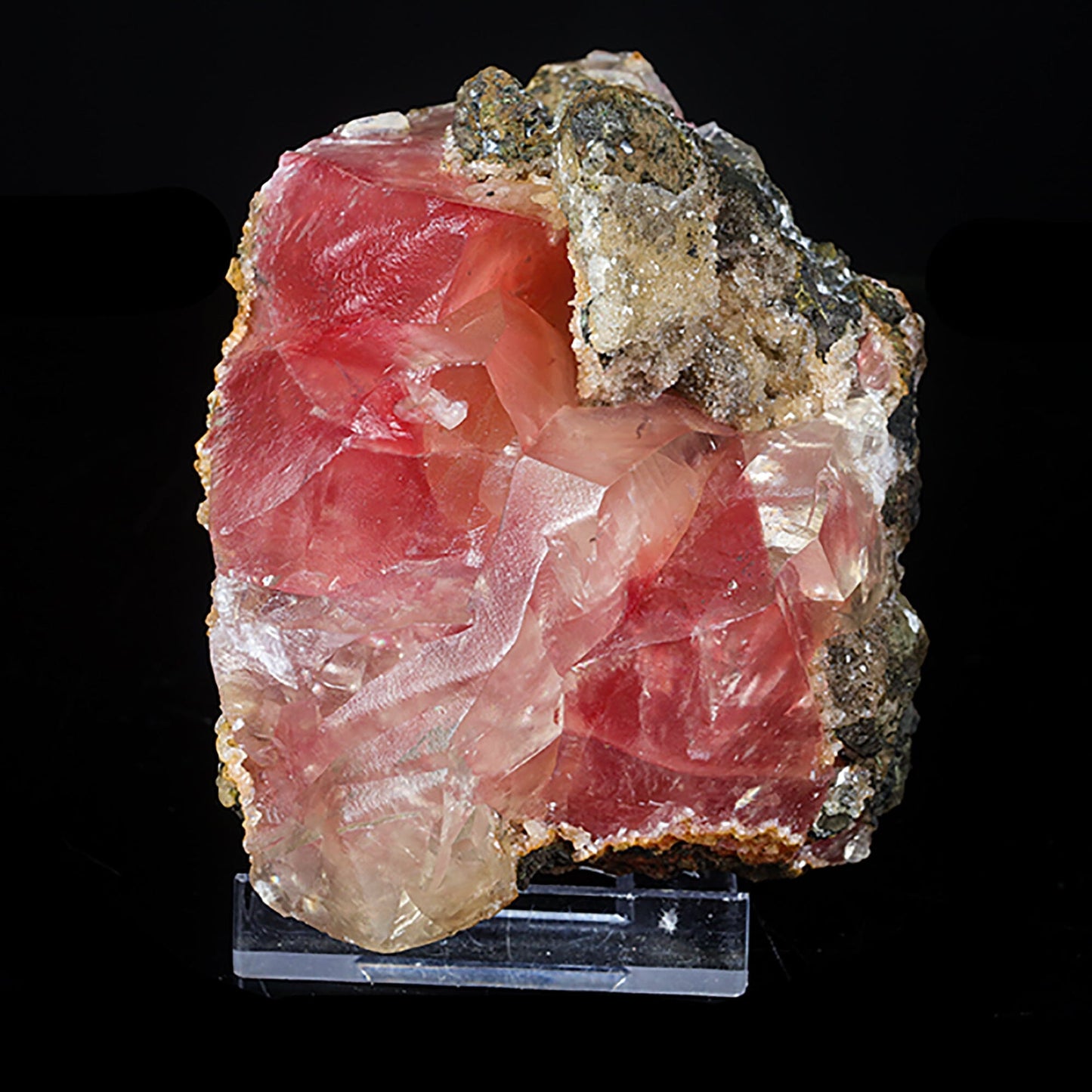 Rare Huge Moldy Raspberry Calcite with Mesolite Natural Mineral Specimen. # 7042