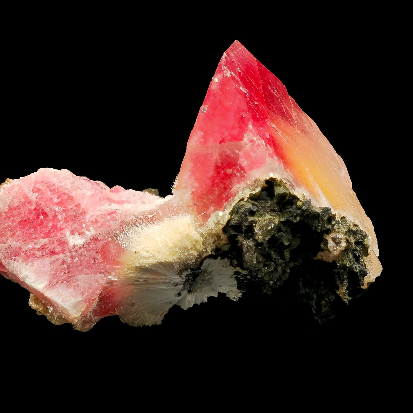 Rare Huge Moldy Raspberry Calcite with Mesolite Natural Mineral Specimen. # GG6 Calcite Superb Minerals
