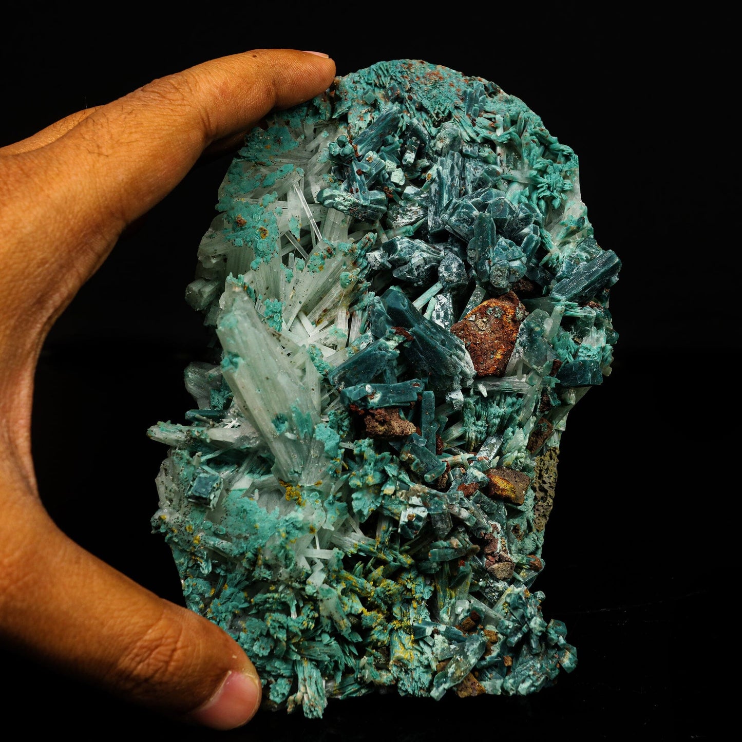 Rare Marshy Apophyllite on scolecite Self standing Natural Mineral Specimen # B 6765 Apohyllite Superb Minerals
