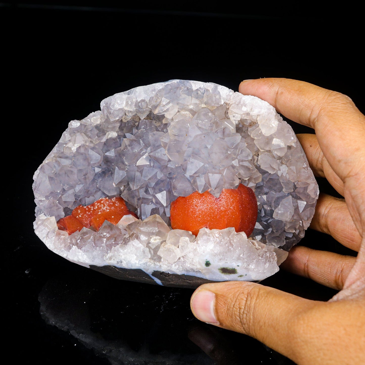 Rare Red Botryoidal Fluorites Natural mineral Specimen # B 7031