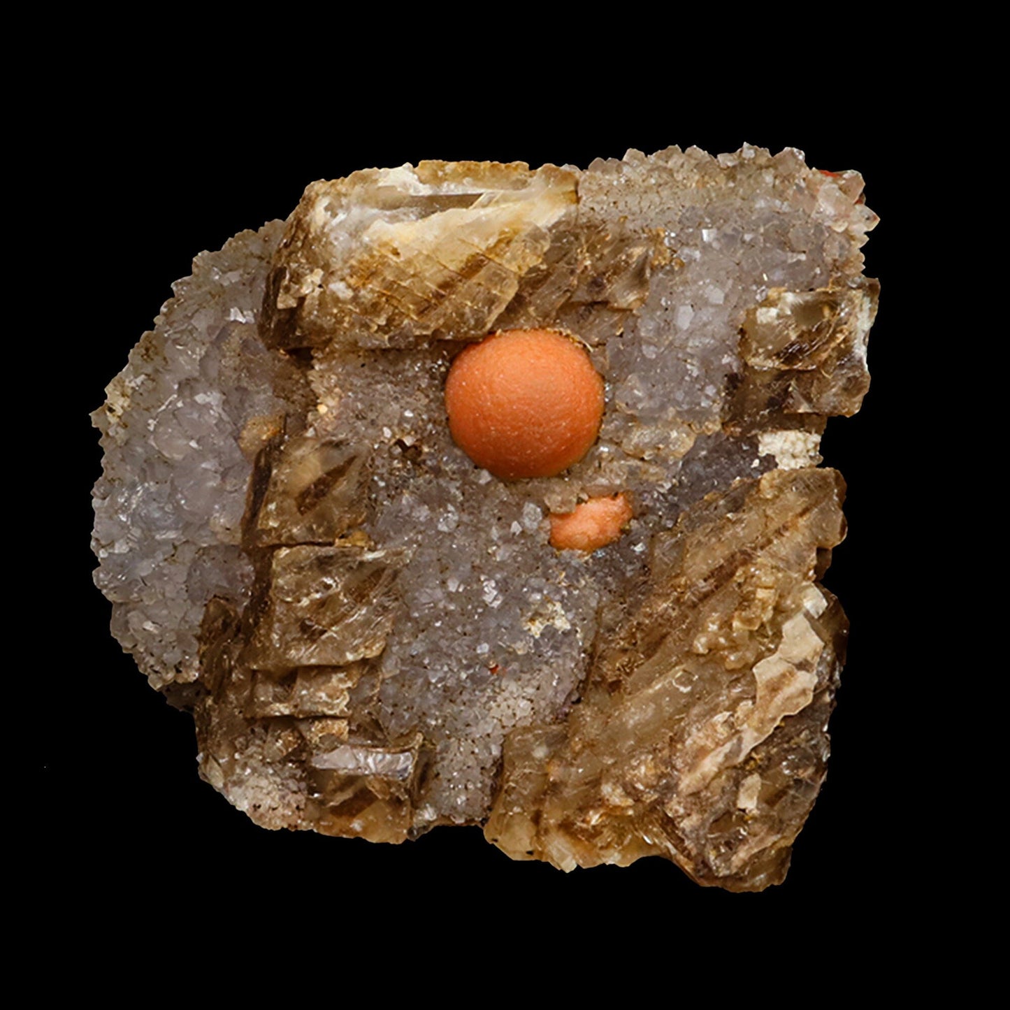 Red Botryoidal Fluorite Ball on Calcite Very Rare Natural Mineral Specimen # B 6769 Fluorite Superb Minerals 