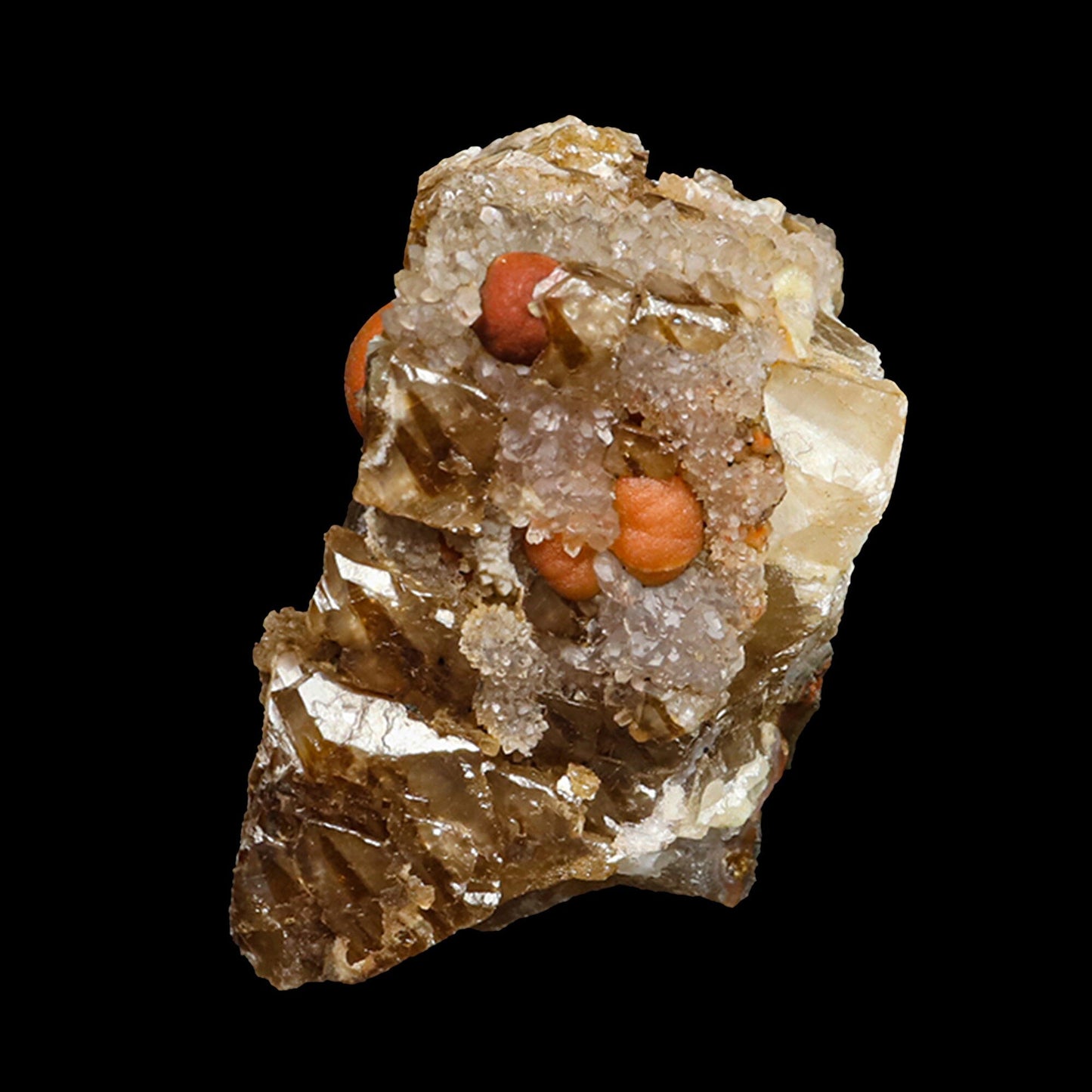 Red Botryoidal Fluorite Ball on Calcite Very Rare Natural Mineral Specimen # B 6769 Fluorite Superb Minerals