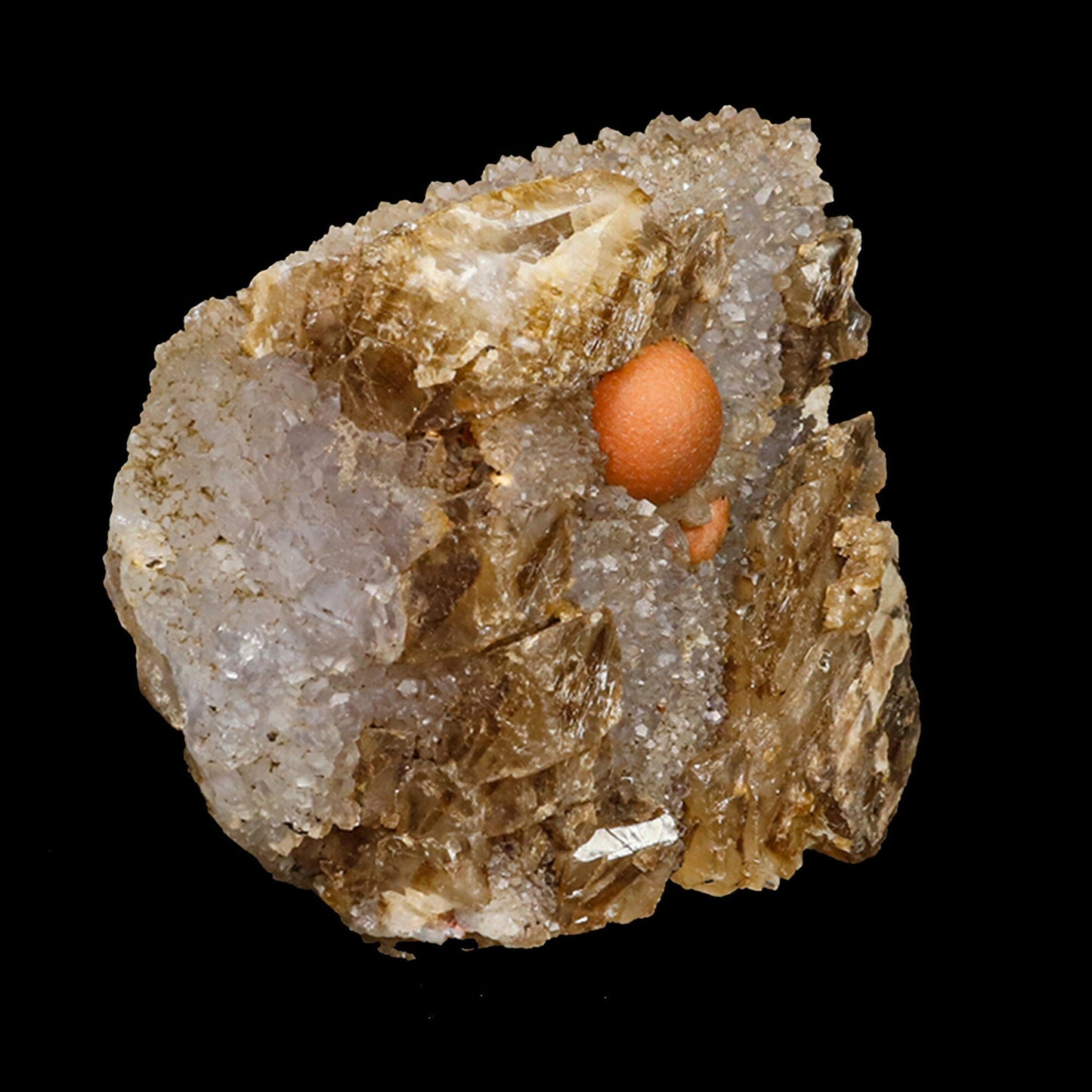 Red Botryoidal Fluorite Ball on Calcite Very Rare Natural Mineral Specimen # B 6769 Fluorite Superb Minerals