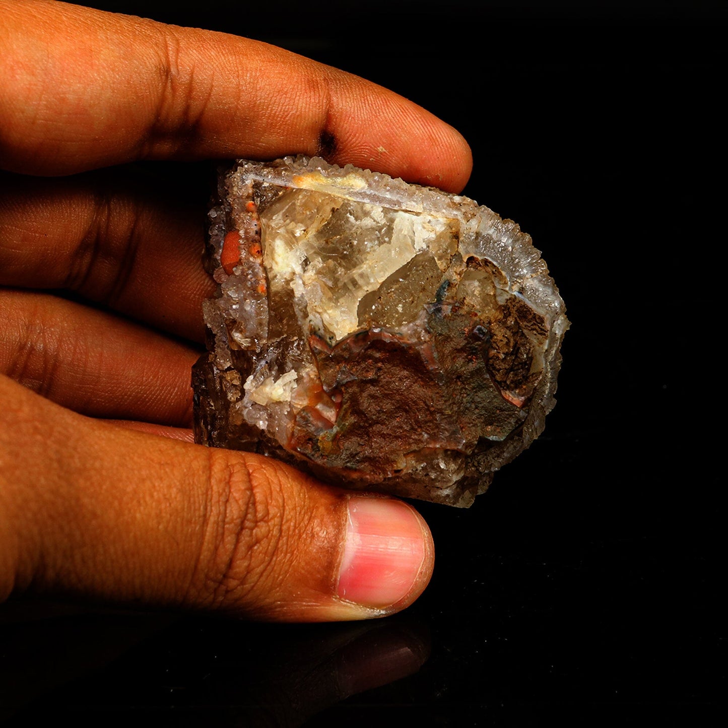 Red Botryoidal Fluorite Ball on Calcite Very Rare Natural Mineral Specimen # B 6769 Fluorite Superb Minerals