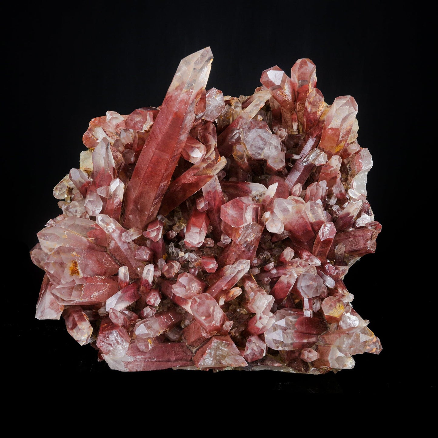 Red Phantom Quartz Cluster Natural Mineral Specimen # B 7053 Thomsonite Superb Minerals