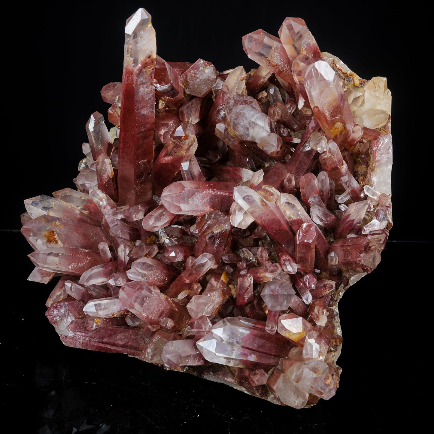 Red Phantom Quartz Cluster Natural Mineral Specimen # B 7053 Thomsonite Superb Minerals