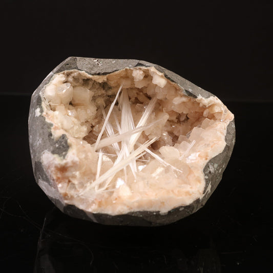 Scolecite Heulandite Geode Natural Mineral Specimen # B 6748 Scoleccite Superb Minerals 