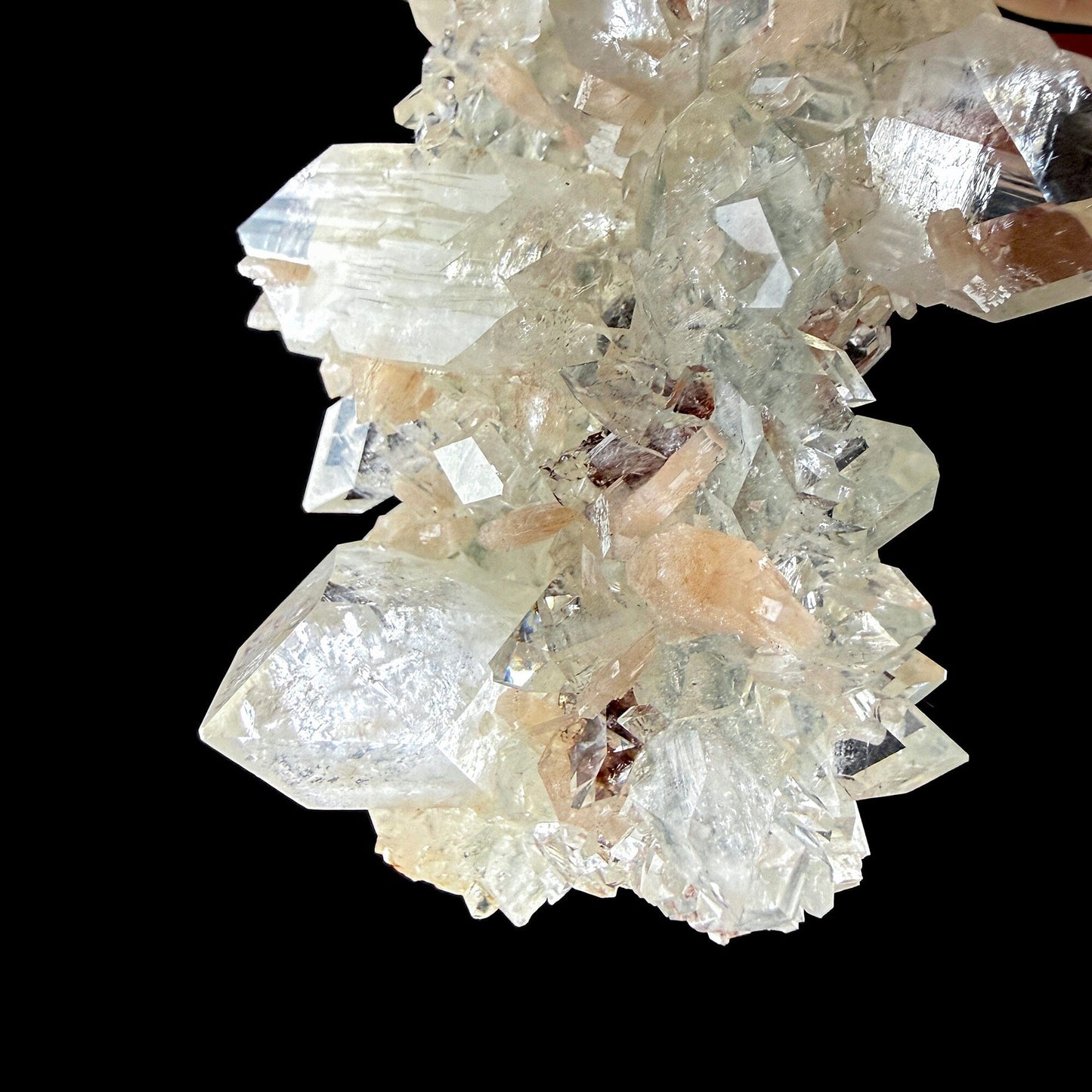 Sharp Terminated Apophyllite with Stilbite Cluster – Natural Zeolite Crystal Specimen | Clear Apophyllite Points, Collector Mineral Display # DKT43 Apophyllite Superb Minerals