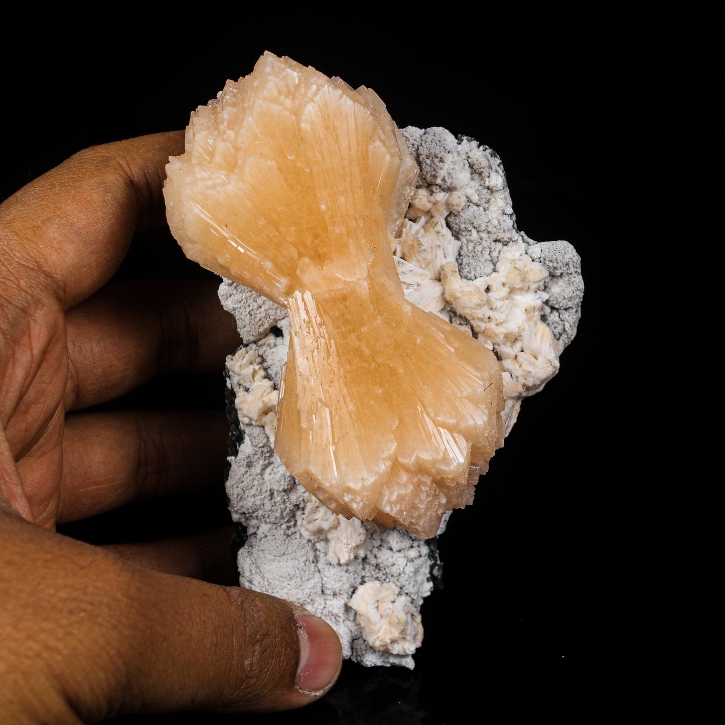 Stilbite Bow Free Standing Natural Mineral Specimen