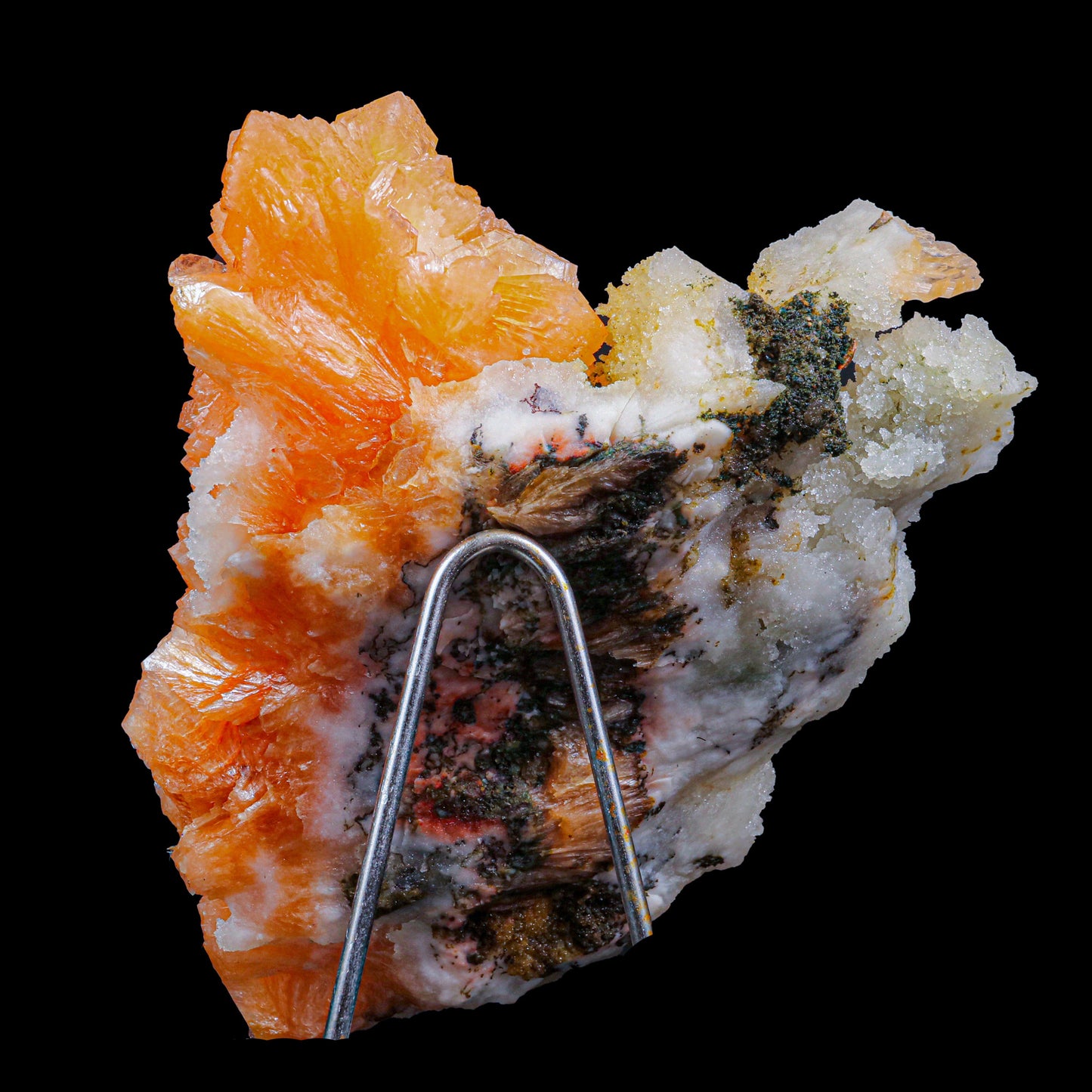 Stilbite With Chalcedony Natural Mineral Specimen # B 6891