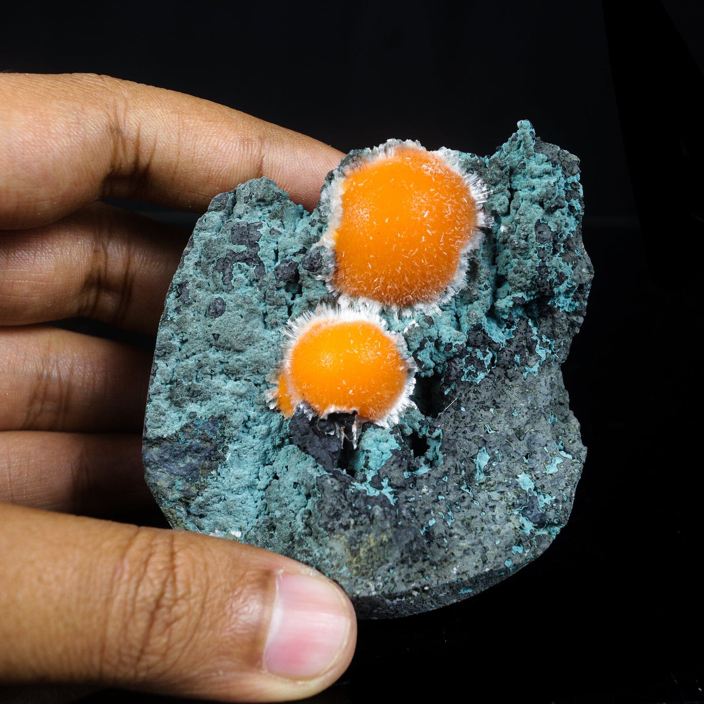 Thomsonite Orange Rare Find Natural Mineral Specimen # B 7037 Thomsonite Superb Minerals