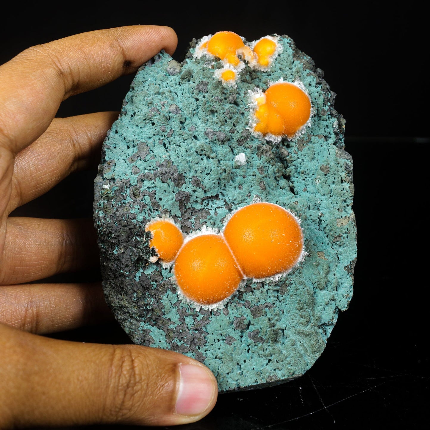 Thomsonite Orange Rare Find Natural Mineral Specimen # B 7043