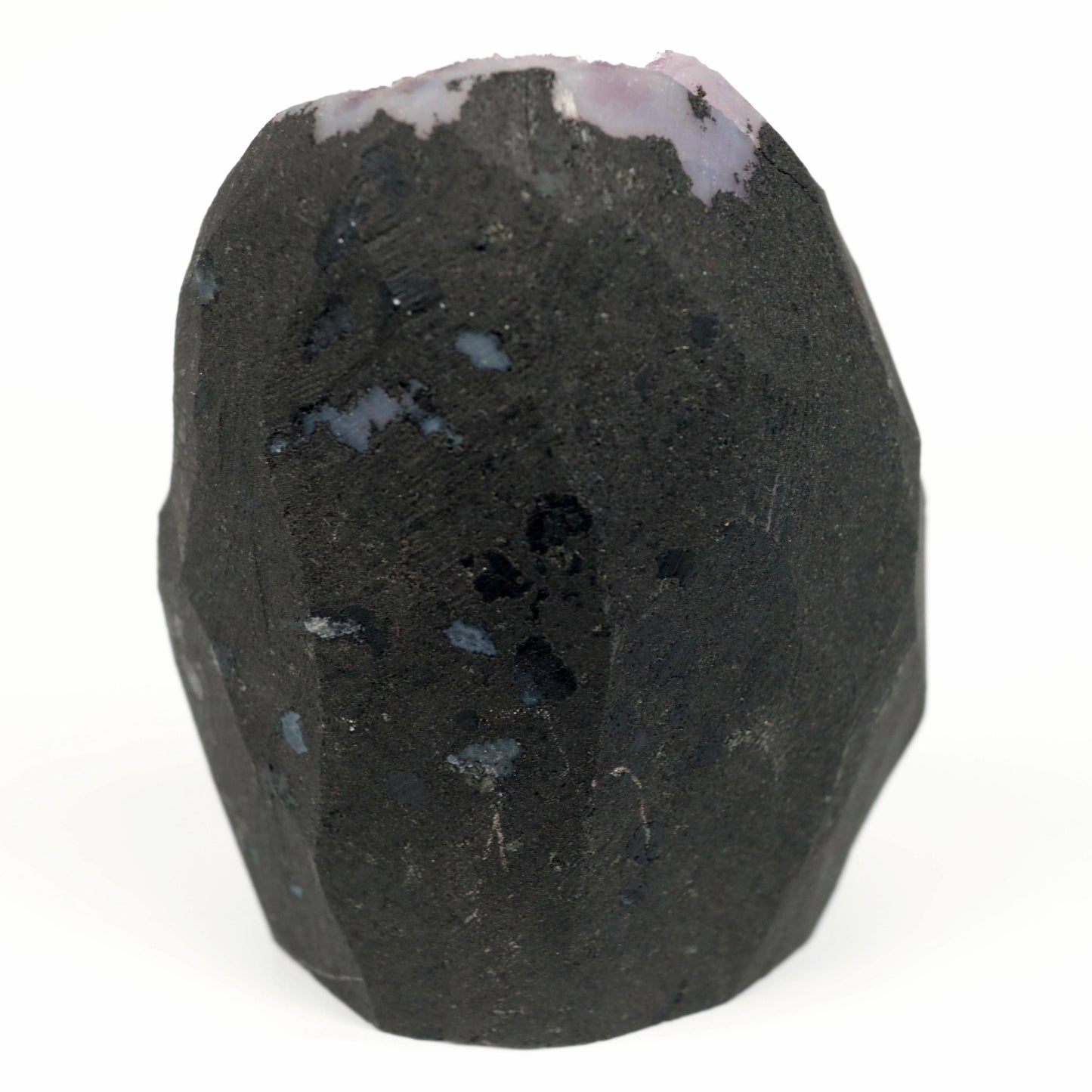 Amethyst Dark Purple Crystals Geode Natural Mineral Specimen # B 4645 https://www.superbminerals.us/products/amethyst-dark-purple-crystals-geode-natural-mineral-specimen-b-4645 Features: A Geode encrusted with beautiful, transparent Amethyst Quartz crystals in deep purple. Amethyst's vivid purple is unlike anything else on the market, and this piece is no exception. Aesthetic, with excellent colour and shine, and at a great price. It is in good shape. Primary Mineral(s): Amethyst