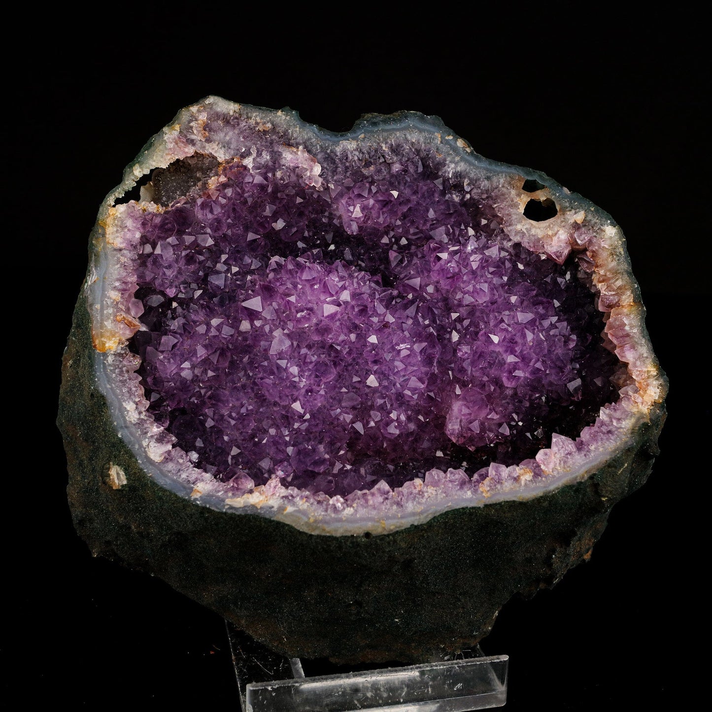 Amethyst Sparkling Crystals Geode in Half Natural Mineral Specimen # B 6584 Amethyst Superb Minerals