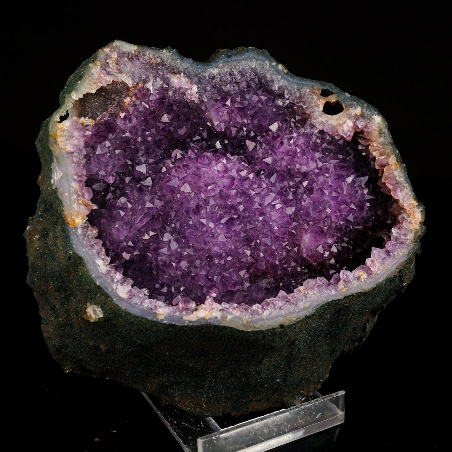 Amethyst Sparkling Crystals Geode in Half Natural Mineral Specimen # B 6584 Amethyst Superb Minerals