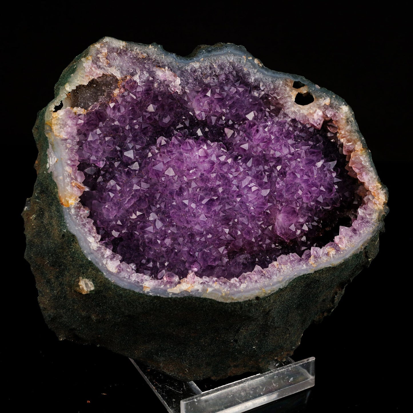 Amethyst Sparkling Crystals Geode in Half Natural Mineral Specimen # B 6584 Amethyst Superb Minerals 