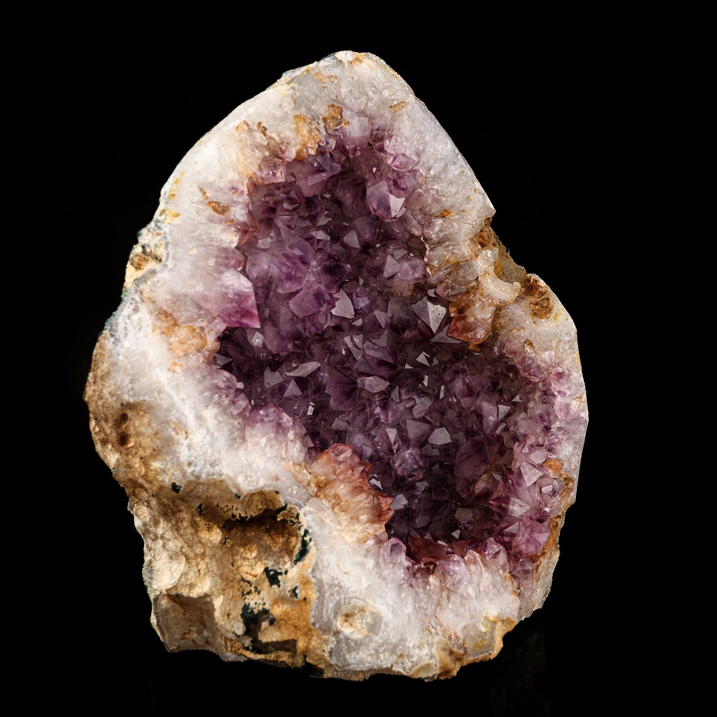 Amethyst Sparkling Crystals Geode in Half Self Standing Natural Mineral Specimen # B 6276 Amethyst Superb Minerals 