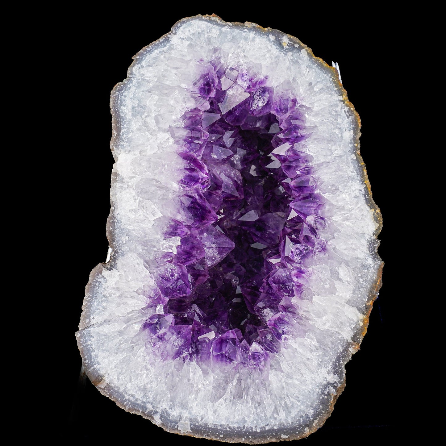 Amethyst Sparkling Crystals Geode in two Half's Natural Mineral Specimen # B 6115 Amethyst Superb Minerals 