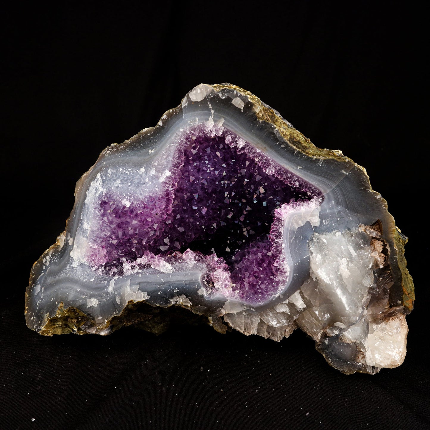 Amethyst Sparkling Crystals Geode in two Half's Natural Mineral Specimen # B 6217 Amethyst Superb Minerals 