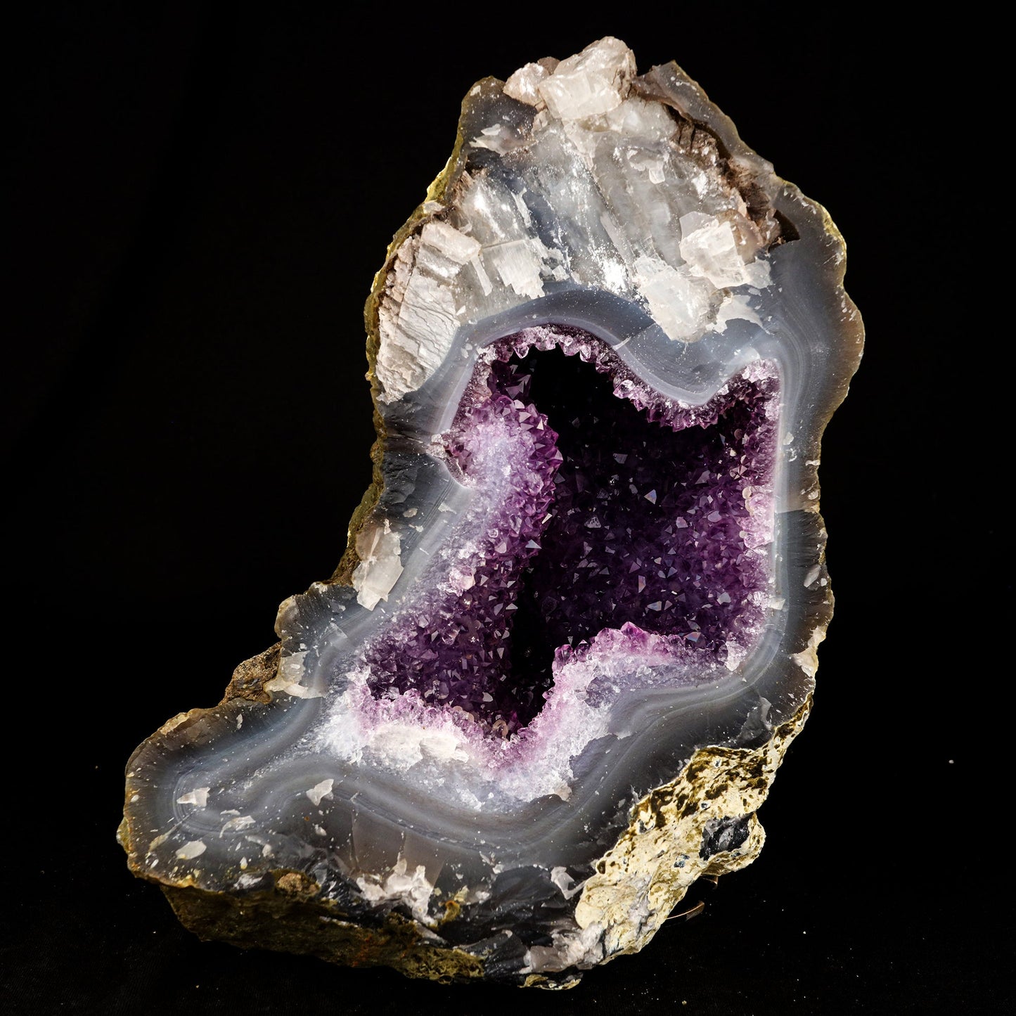 Amethyst Sparkling Crystals Geode in two Half's Natural Mineral Specimen # B 6217 Amethyst Superb Minerals 