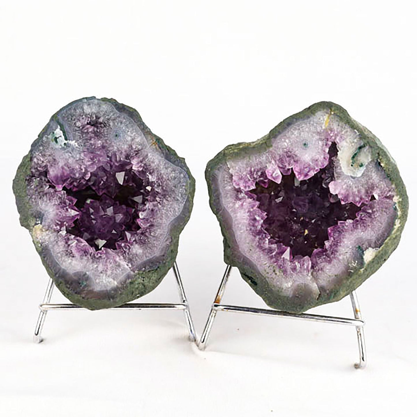 Amethyst Sprakling Crystals Geode in two Halfs Natural Mineral Specimen # B 5430 Amethyst Superb Minerals