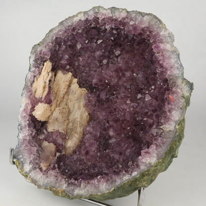 Amethyst Sprakling Crystals with Calcite Geode in two Halfs Natural Mineral Specimen # B 5801 Amethyst Superb Minerals 