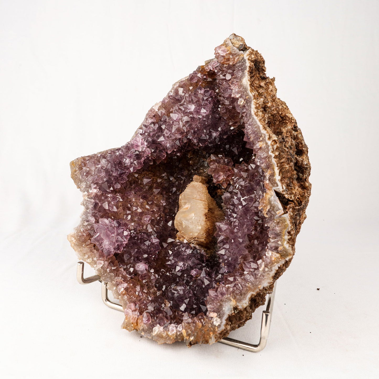 Amethyst Sprakling Crystals with Calcite Natural Mineral Specimen # B 5534 Amethyst Superb Minerals