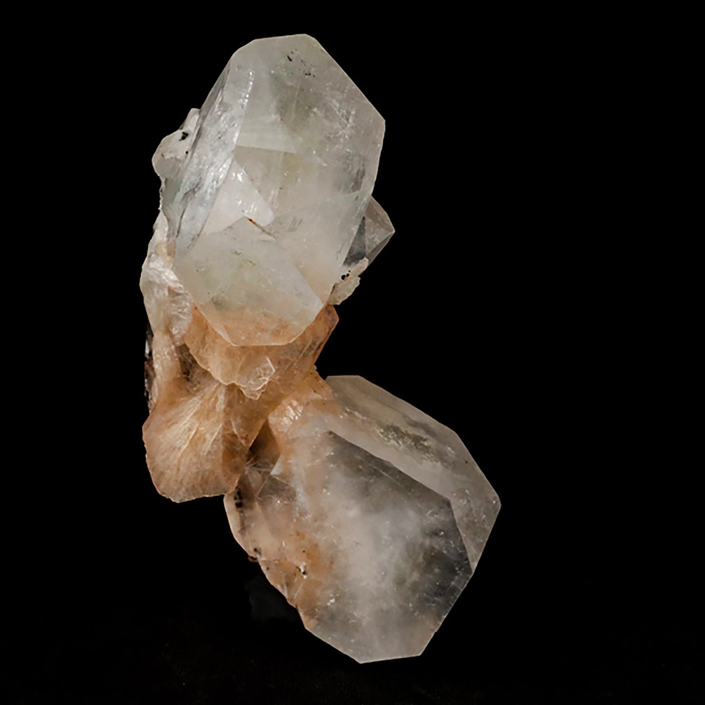 Apophyllite Cube with Stilbite on Chalcedony Natural Mineral Specimen# B 5437 Apophylite Superb Minerals
