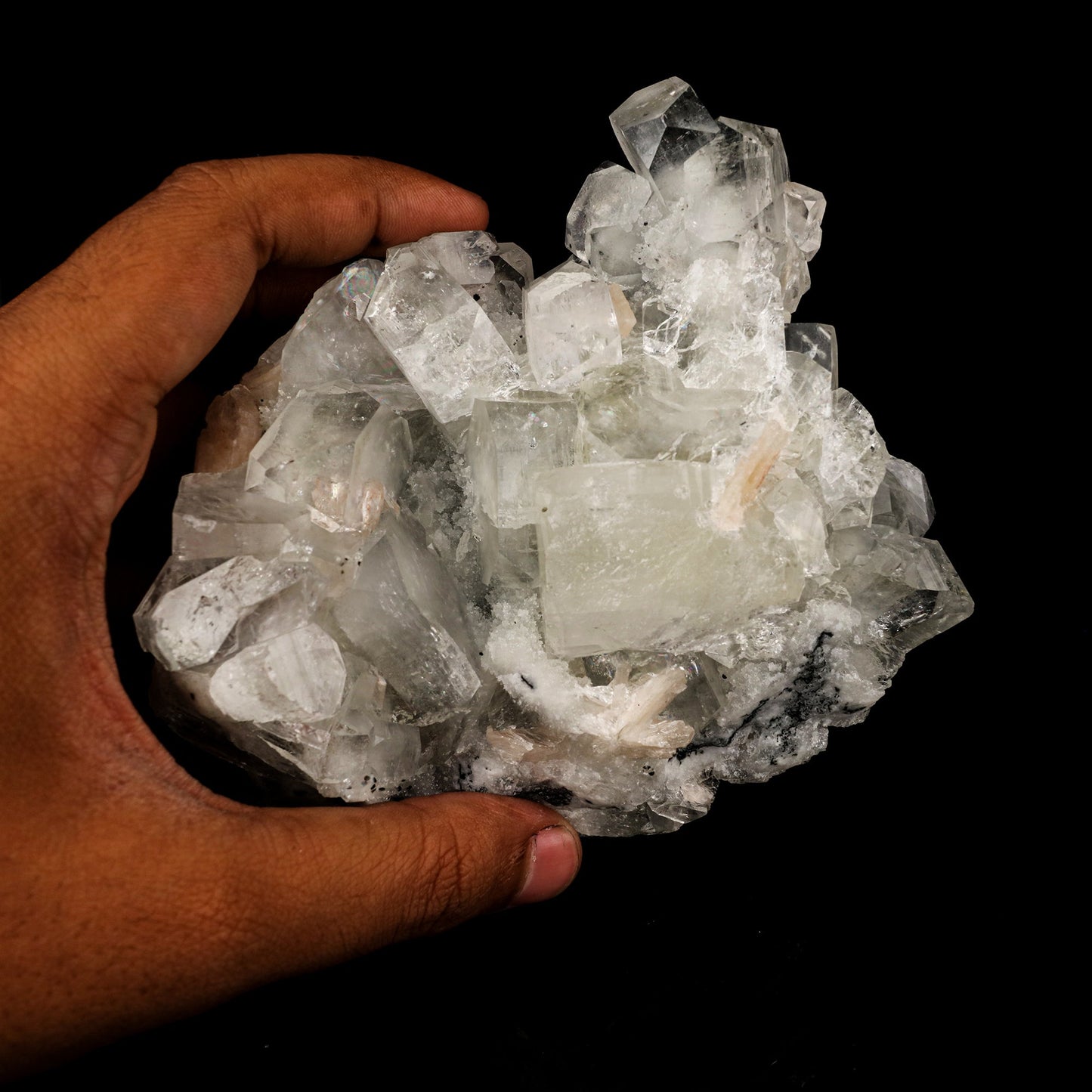 Apophyllite Cubes on Chalcedony Natural Mineral Specimen # B 5758 Scolecite Superb Minerals